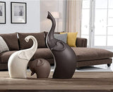 Elephant Family of 3 Ceramic Decoration Crafts, Suitable for The Decoration of The Living Room, Study, TV Cabinet, Wine Cabinet