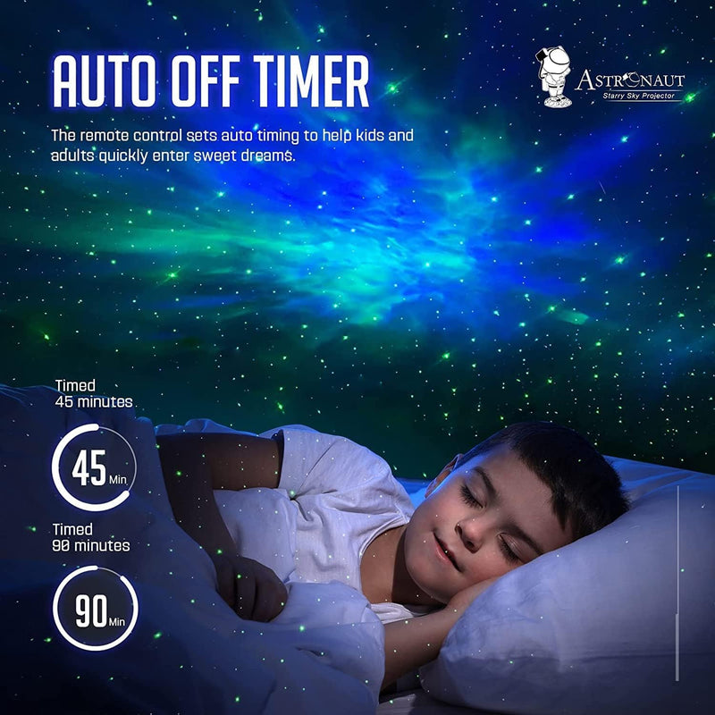 Astronaut Star Projector Galaxy Night Light - Astronaut Space Projector,  Starry Nebula Ceiling LED Lamp with Timer and Remote, Kids Room Decor
