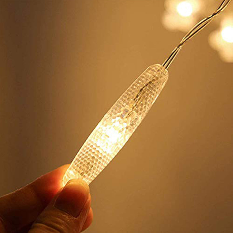 16 Snowflake LED Curtain String Light LED Fairy Lights Christmas Inverted V Snow Curtain Lamp Decoration Lamp for Indoor Bedroom Decor Party Wedding