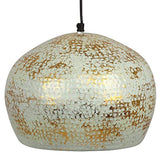 Metallic Distressed Finish Vintage Ceiling Light (White & Gold, Bulb Not Included)