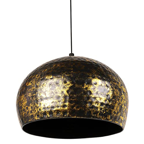 Quace Metallic Distressed Finish Vintage Ceiling Pendant Light Black & Gold (Bulb Not Included)