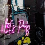 Neon Lights Hanging Sign Decoration Lets Party