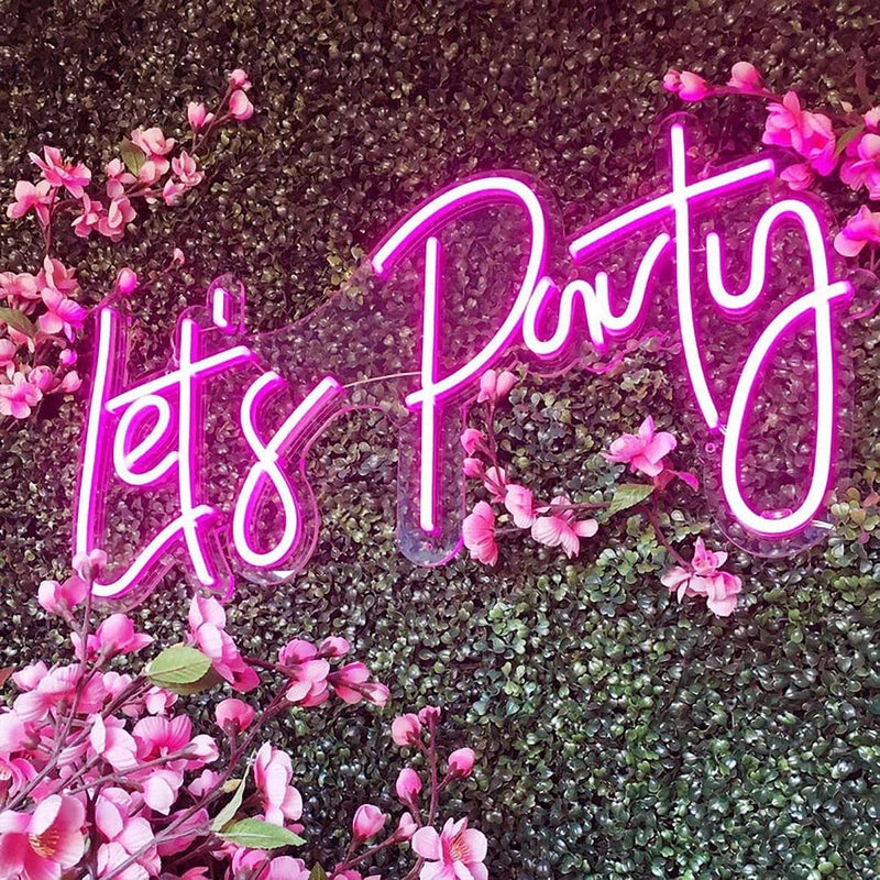 Neon Lights Hanging Sign Decoration Lets Party