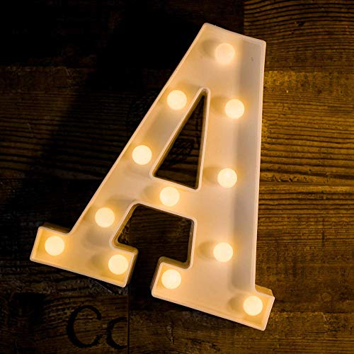 Battery Powered LED Marquee A Shape Letter Lights (Warm White)
