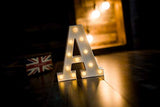 Battery Powered LED Marquee A Shape Letter Lights (Warm White)