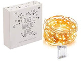 Copper String Led Light 10M 100 LED Battery Powered Wire Decorative Fairy Lights - Warm White