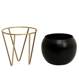 Black Metal Planter with Stand