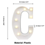 Battery Powered LED Marquee Letter Lights, Warm White, C Shape…