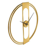 Analog, Metal, Round, Oversized, Modern Contemporary Large Decorative Wall Clock for Home Decor (Gold, 14")