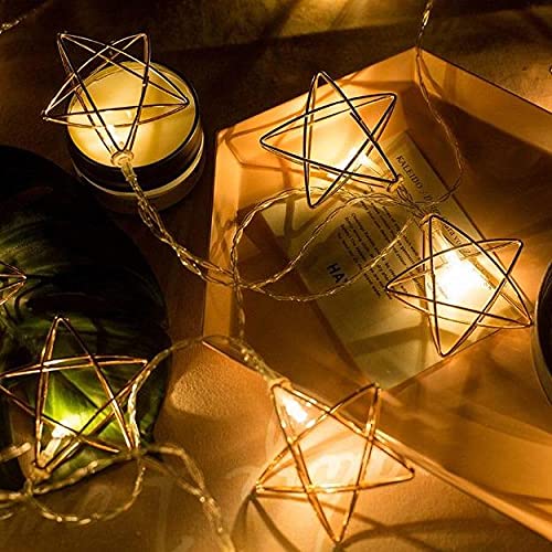 10 LED String Lights (DC-Gold Star)