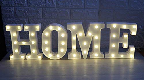 LED Marquee Letter Lights, Warm White, H Shape…