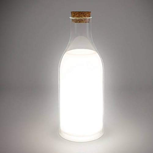 Unique USB Beautiful DIY Message LED Milk Bottle Desktop Sleeping Night Light with Temporary Marker and USB Charger (2 Pack)