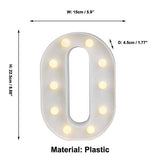 Battery Powered LED Marquee O Shape Letter Lights (Warm White)