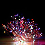 Copper String Led Light 10M 100 LED Battery AA Operated(Not Included) Wire Decorative Fairy Lights Diwali Christmas Festival - (Multi Color, 4 Units)