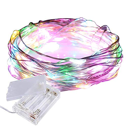 Copper String Led Light 10M 100 LED Battery AA Operated(Not Included) Wire Decorative Fairy Lights Diwali Christmas Festival - (Multi Color, 4 Units)