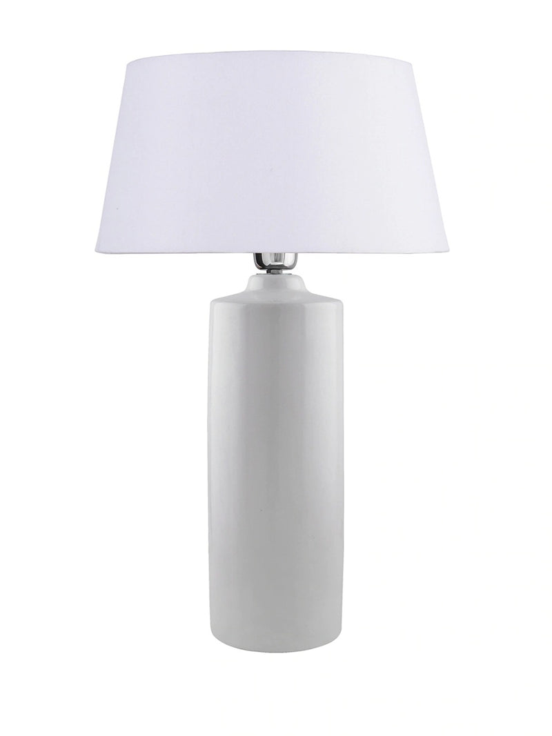 White Cylinder Base Lamp