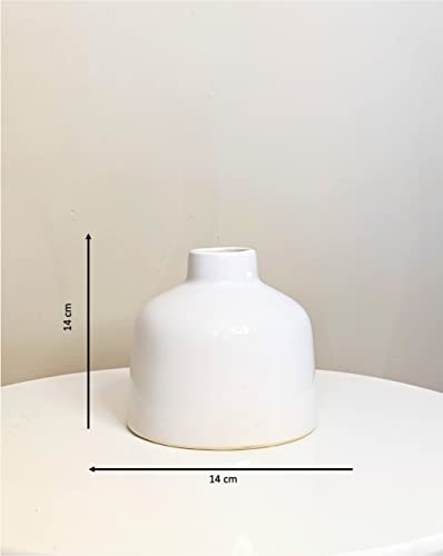 White Contemporary Small Ceramic Vase