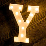Battery Powered LED Y Shape Marquee Letter Lights, Warm White…