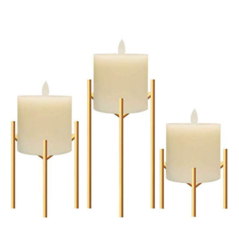 Metal Candlesticks, Pack of 3 (Candles not Included)